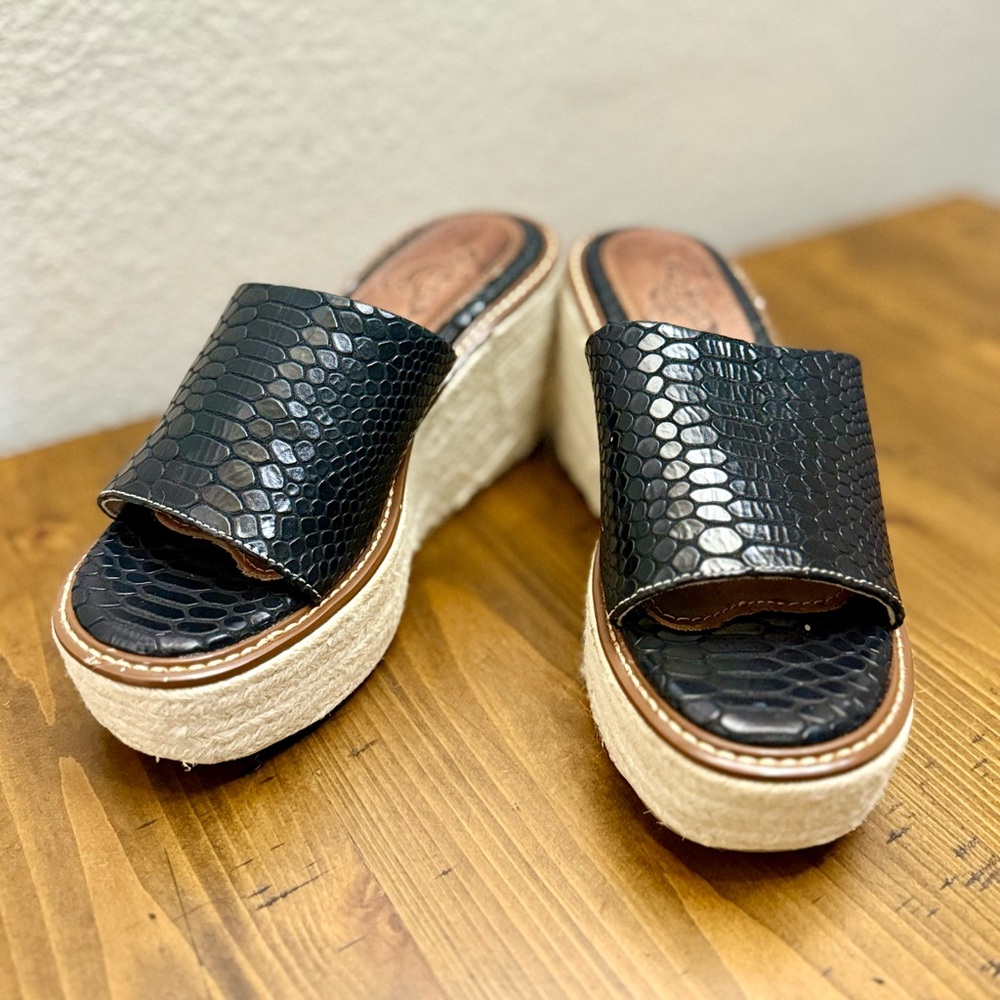 Freebird Black Platform Sandals - image 1